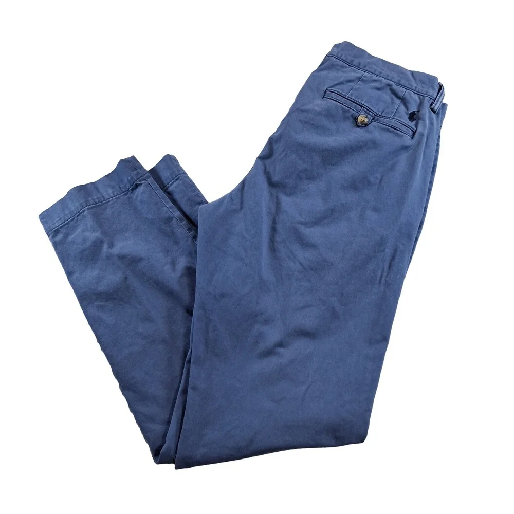Polo Ralph Lauren Chino Pants 32x32 Light Blue Stretch Straight Fit Cotton Twill